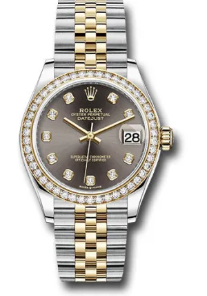   x Steel and Yellow Gold Datejust 31 Watch - Diamond Bezel - Dark Grey Diamond Dial - Jubilee Bracelet 278383RBR dkgdj Datejust watch for sale   x Datejust watch