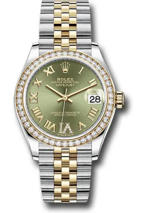   x Steel and Yellow Gold Datejust 31 Watch - Diamond Bezel - Olive Green Diamond Roman Six Dial - Jubilee Bracelet 278383RBR ogdr6j Datejust watch for sale   x Datejust watch