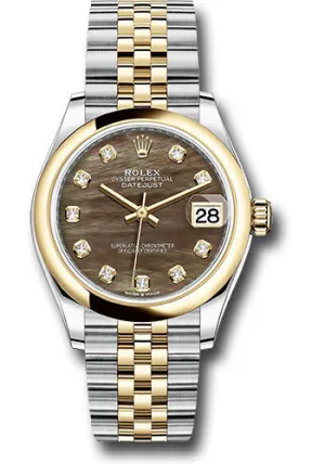   x Steel and Yellow Gold Datejust 31 Watch - Domed Bezel - Dark Mother-of-Pearl Diamond Dial - Jubilee Bracelet 278243 dkmdj Datejust watch for sale   x Datejust watch