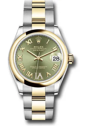   x Steel and Yellow Gold Datejust 31 Watch - Domed Bezel - Olive Green Diamond Roman Six Dial - Oyster Bracelet 278243 ogdr6o Datejust watch for sale   x Datejust watch