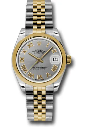   x Steel and Yellow Gold Datejust 31 Watch - Domed Bezel - Slate Grey Roman Dial - Jubilee Bracelet 178243 grj Datejust watch for sale   x Datejust watch