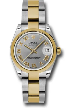   x Steel and Yellow Gold Datejust 31 Watch - Domed Bezel - Slate Grey Roman Dial - Oyster Bracelet 178243 gro Datejust watch for sale   x Datejust watch