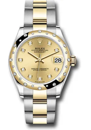   x Steel and Yellow Gold Datejust 31 Watch - Domed Diamond Bezel - Champagne Diamond Dial - Oyster Bracelet 278343 chdo Datejust watch for sale   x Datejust watch