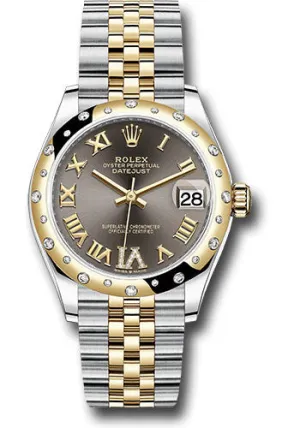   x Steel and Yellow Gold Datejust 31 Watch - Domed Diamond Bezel - Dark Grey Diamond Roman Six Dial - Jubilee Bracelet 278343 dkgdr6j Datejust watch for sale   x Datejust watch