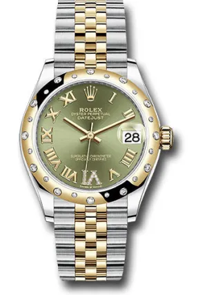   x Steel and Yellow Gold Datejust 31 Watch - Domed Diamond Bezel - Olive Green Diamond Roman Six Dial - Jubilee Bracelet 278343 ogdr6j Datejust watch for sale   x Datejust watch