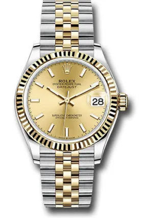   x Steel and Yellow Gold Datejust 31 Watch - Fluted Bezel - Champagne Index Dial - Jubilee Bracelet 278273 chij Datejust watch for sale   x Datejust watch
