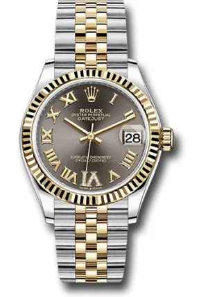   x Steel and Yellow Gold Datejust 31 Watch - Fluted Bezel - Dark Grey Diamond Roman Six Dial - Jubilee Bracelet 278273 dkgdr6j Datejust watch for sale   x Datejust watch