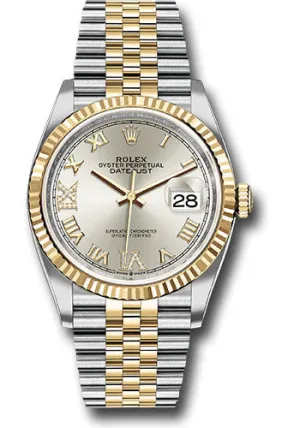   x Steel and Yellow Gold   sor Datejust 36 Watch - Fluted Bezel - Silver Roman Dial - Jubilee Bracelet - 126233 sdr69j Datejust watch for sale   x Datejust watch