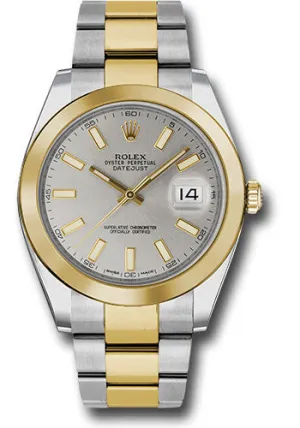   x Steel and Yellow Gold   sor Datejust 41 Watch - Smooth Bezel - Silver Index Dial - Oyster Bracelet - 126303 sio Datejust watch for sale   x Datejust watch