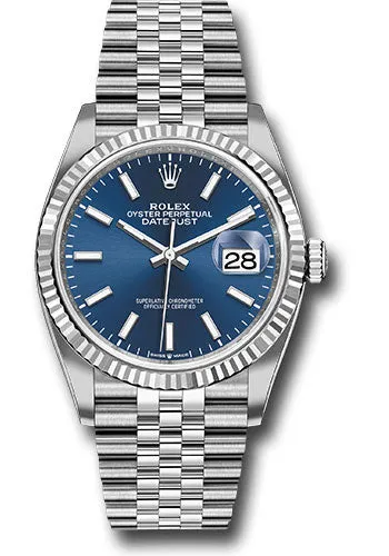   x Steel Datejust 36 Watch - Fluted Bezel - Blue Index Dial - Jubilee Bracelet - 126234 blij Datejust watch for sale   x Datejust watch