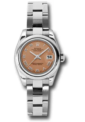   x Steel Lady-Datejust 26 Watch - Domed Bezel - Pink Roman Dial - Oyster Bracelet - 179160 pro Datejust watch for sale   x Datejust watch