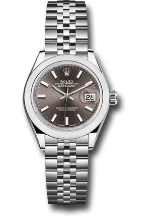   x Steel Lady-Datejust 28 Watch - Domed Bezel - Dark Grey Index Dial - Jubilee Bracelet - 279160 dgij Datejust watch for sale   x Datejust watch