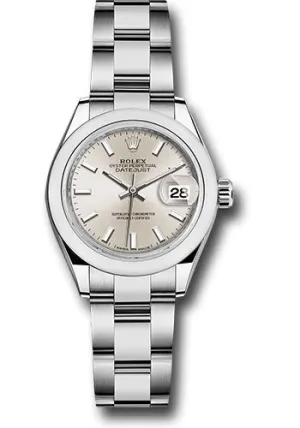   x Steel Lady-Datejust 28 Watch - Domed Bezel - Silver Index Dial - Oyster Bracelet - 279160 sio Datejust watch for sale   x Datejust watch