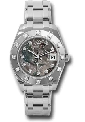   x White Gold Datejust Pearlmaster 34 Watch - 12 Diamond Bezel - Goldust Dream Diamond Dial - 81319 gdd Datejust watch for sale   x Datejust watch