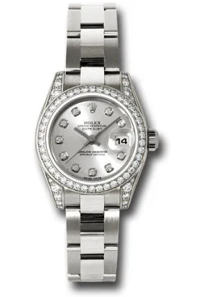   x White Gold Lady-Datejust 26 Watch - 42 Diamond Bezel - Silver Diamond Dial - Oyster Bracelet - 179159 sdo Datejust watch for sale   x Datejust watch