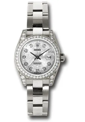   x White Gold Lady-Datejust 26 Watch - 42 Diamond Bezel - Silver Jubilee Diamond Dial - Oyster Bracelet - 179159 sjdo Datejust watch for sale   x Datejust watch