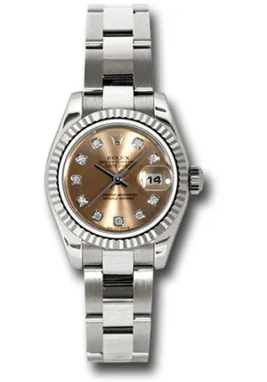   x White Gold Lady-Datejust 26 Watch - Fluted Bezel - Pink Diamond Dial - Oyster Bracelet - 179179 pdo Datejust watch for sale   x Datejust watch