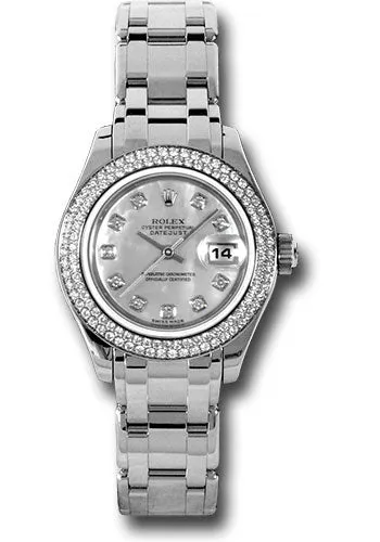   x White Gold Lady-Datejust Pearlmaster 29 Watch - 116 Diamond Bezel - Mother-Of-Pearl Diamond Dial - 80339 md Datejust watch for sale   x Datejust watch