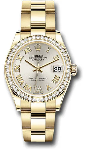   x Yellow Gold Datejust 31 Watch - Diamond Bezel - Silver Diamond Six Dial - Oyster Bracelet 278288RBR sdr6o Datejust watch for sale   x Datejust watch