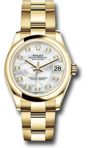   x Yellow Gold Datejust 31 Watch - Domed Bezel - Mother-of-Pearl Diamond Dial - Oyster Bracelet 278248 mdo Datejust watch for sale   x Datejust watch