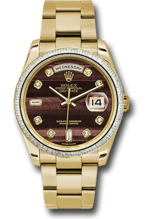   x Yellow Gold Day-Date 36 Watch -  Bezel - Bulls Eye Diamond Dial - Oyster Bracelet - 118398 bedo Day-Date Watches Affordable Day-Date Watch