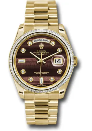   x Yellow Gold Day-Date 36 Watch -  Bezel - Bulls Eye Diamond Dial - President Bracelet - 118398 bedp Day-Date Watches Affordable Day-Date Watch
