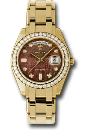   x Yellow Gold Day-Date Special Edition 39 Watch - 40 Diamond Bezel - Dark Mother-Of-Pearl Jubilee Diamond Dial - 18948 dkmjd Day-Date Watches Affordable Day-Date Watch