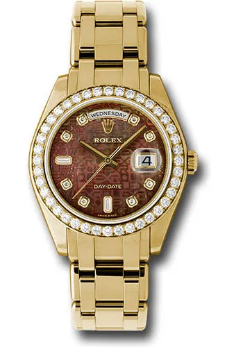   x Yellow Gold Day-Date Special Edition 39 Watch - 40 Diamond Bezel - Dark Mother-Of-Pearl Jubilee Diamond Dial - 18948 dkmjd Day-Date Watches Affordable Day-Date Watch