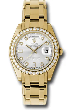   x Yellow Gold Day-Date Special Edition 39 Watch - 40 Diamond Bezel - Silver Diamond Dial - 18948 sd Day-Date Watches Affordable Day-Date Watch