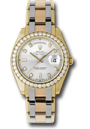   x Yellow Gold Day-Date Special Edition 39 Watch - 40 Diamond Bezel - Silver Diamond Dial - 18948tri sd Day-Date Watches Affordable Day-Date Watch