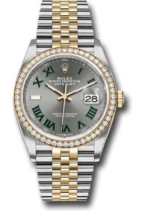   x Yellow   sor Datejust 36 Watch - Diamond Bezel - Slate Roman Dial - Jubilee Bracelet - 126283rbr slgrj Datejust watch for sale   x Datejust watch