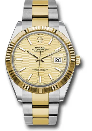  x Yellow   sor Datejust 41 Watch - Fluted Bezel - Golden Fluted Motif Index Dial - Oyster Bracelet - 126333 gflmio Datejust watch for sale   x Datejust watch